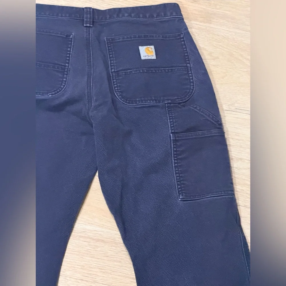 Heavy Carhartt Men's Black Cargo Work Pants